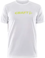 Koszulki męskie - Craft Core Unify T-shirt męski z logo, biały - miniaturka - grafika 1