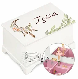 Szkatułka drewniana z pozytywką i nadrukiem dla dziewczynki na imieniny - Pozytywki dla dzieci Szkatułka drewniana z pozytywką i nadrukiem dla dziewczynki na imieniny - Pozytywki dla dzieci - miniaturka - grafika 1