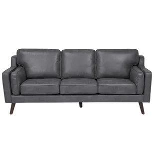 Beliani Sofa trzyosobowa tapicerowana szara LOKKA - Sofy i kanapy - miniaturka - grafika 1