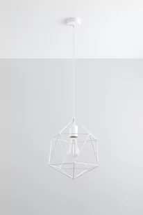Sollux Lighting Industrialna LAMPA wisząca SL.290 druciana OPRAWA zwis metalowy drut biały - Lampy sufitowe - miniaturka - grafika 2