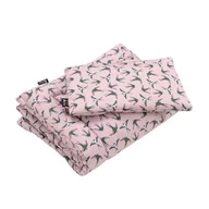 Pościel dla dzieci - Pościel bawełniana z wypełnieniem 135x200 Jaskółki i róż - miniaturka - grafika 1