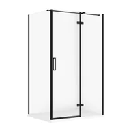 Kabiny prysznicowe - Kabina prysznicowa Cersanit Jota 120x90x195 prostokątna czarny transparentne z brodzikiem tako slim biały mat S601-400 - miniaturka - grafika 1