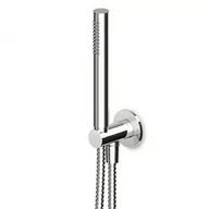 Zestawy prysznicowe - Zucchetti Brim Zestaw prysznicowy ścienny czarny mat gofrowany Z93985.N1 - miniaturka - grafika 1