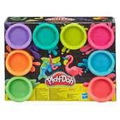 Masy plastyczne - Play-Doh, Neonowe kolory, 8 tub, zestaw - miniaturka - grafika 1