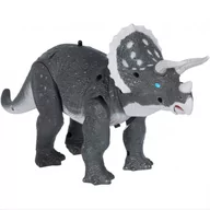 Figurki dla dzieci - KinderSafe Dinozaur Triceratops zdalnie sterowany - chodzi, ryczy i świeci RS6138B RS6138B - miniaturka - grafika 1