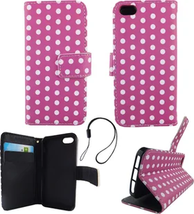 Etui na telefon komórkowy Etui na telefon komórkowy Apple iPhone 5 / 5s / SE Polka Dot Purple White - Etui i futerały do telefonów - miniaturka - grafika 1