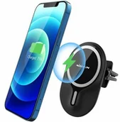 Uchwyty samochodowe do telefonów - Nillkin Uchwyt na telefon Magnetic Magsafe Vent Car Mount Czarny - miniaturka - grafika 1