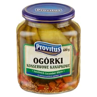 Mieszanki warzywne, sałatki - ProVitus Ogórki konserwowe kanapkowe 680 g - miniaturka - grafika 1