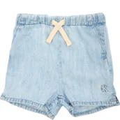 Spodnie i spodenki dla dziewczynek - Calvin Klein Jeans Jeansowe szorty | Regular Fit | z dodatkiem lnu - miniaturka - grafika 1