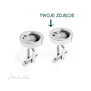 Z Twoim zdjęciem- spinki stalowe - Spinki do mankietów i krawatów - miniaturka - grafika 1