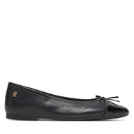 Baleriny - Baleriny Tommy Hilfiger Patent Toe-Cap FW0FW08830 Czarny - miniaturka - grafika 1