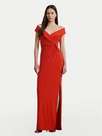 Sukienki - LAUREN RALPH LAUREN Sukienka wieczorowa 253863940024 Pomarańczowy Slim Fit - miniaturka - grafika 1