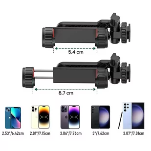 Uchwyt adapter do telefonu na statyw aparat kamerę gwint 1/4 uniwersalny obrotowy selfie Czarny - Selfie stick - miniaturka - grafika 2