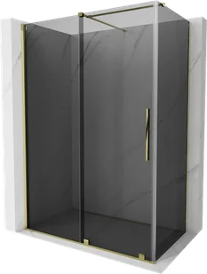 Mexen Velar kabina prysznicowa rozsuwana 150x75 cm, grafit, złota - 871-150-075-41-50 - Kabiny prysznicowe - miniaturka - grafika 1