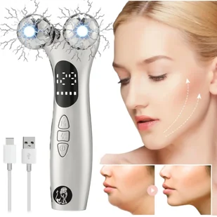 Masażer Twarzy Roller 4D Ems Wibracja Lifting Twarzy Szyi Ciała Kulkowy 3W1 - Szczoteczki do twarzy Masażer Twarzy Roller 4D Ems Wibracja Lifting Twarzy Szyi Ciała Kulkowy 3W1 - Szczoteczki do twarzy - miniaturka - grafika 1