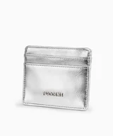 Portfele - PUCCINI Etui na karty ze skóry ekologicznej w kolorze srebrnym - Puccini - miniaturka - grafika 1