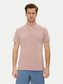 Koszulki męskie - Blend Polo 20717920 Różowy Regular Fit - miniaturka - grafika 1