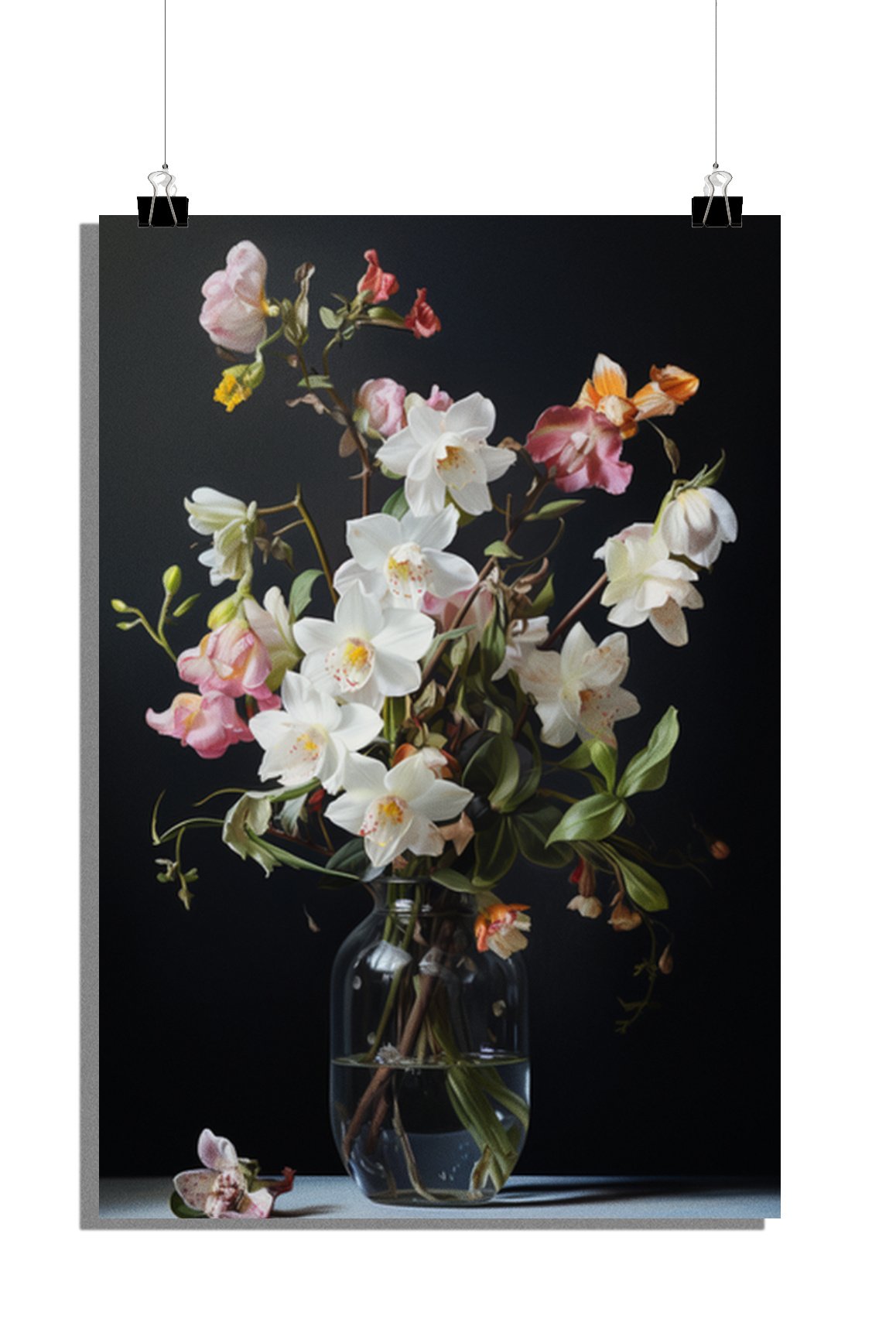 Plakat Kwiaty - Plakat Wazon - Plakat Natura - Plakat Dekoracyjny - 61x91cm - Idealny do oprawienia w ramę