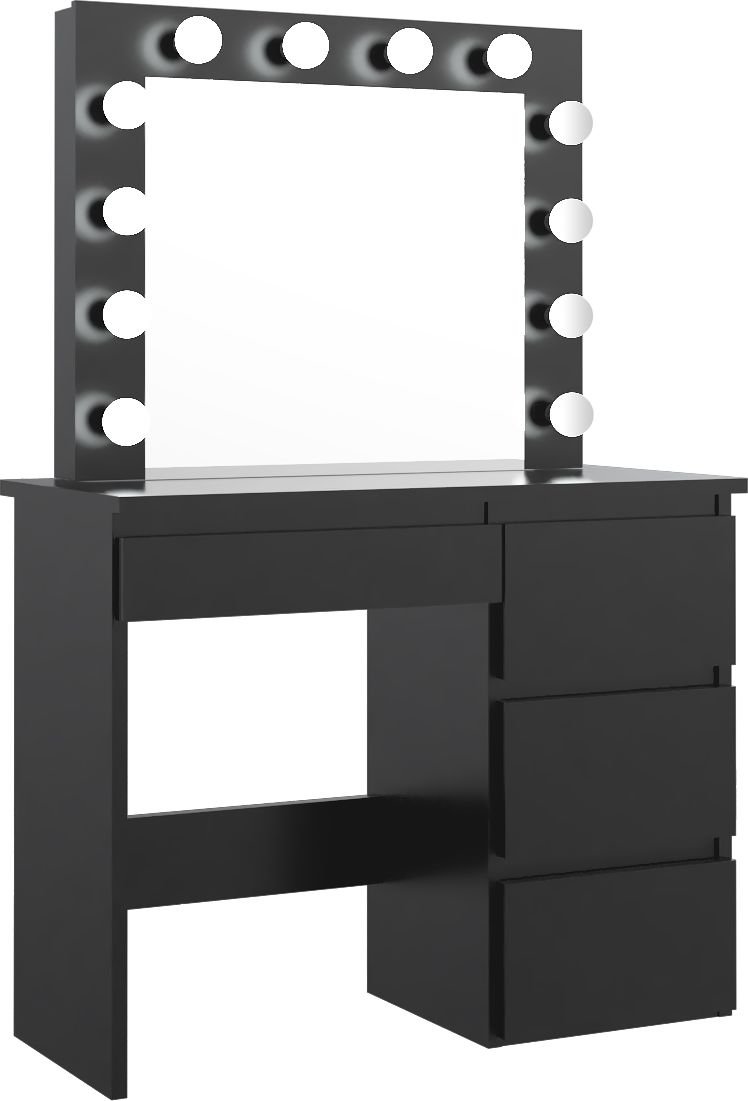 Meblowa 1 Toaletka ALEKSANDRA 4 czarny mat nowoczesna do wnętrz w stylu glamour MEBLOWA 1