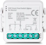 Akcesoria do monitoringu - GISE Smart Podwójny moduł przekaźnikowy (bez N) Zigbee Tuya GDS-ZB-NN - miniaturka - grafika 1