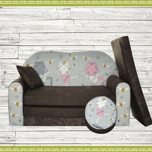 Galeriatrend Sofa Dziecięca Kanapa Łóżko Tańczace Kotki - Łóżka dla dzieci i młodzieży - miniaturka - grafika 1