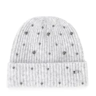 Czapki damskie - Damska czapka w koraliki szara - miniaturka - grafika 1