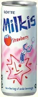 Napoje gazowane - Napój gazowany jogurtowy truskawkowy MILKIS 250ml - miniaturka - grafika 1