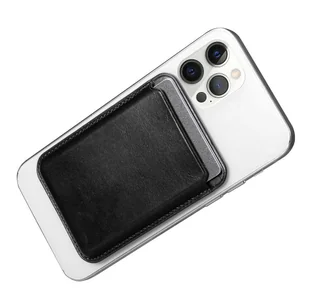 ICARER Magnetyczne etui skórzane na karty do iPhone 12 / 13 (Pro / Max / Mini) (kompatybilne z MagSafe) czarny - Etui i futerały do telefonów - miniaturka - grafika 1