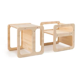 Krzesełka dla dzieci z drewna sosnowego zestaw 2 szt. Montessori – Little Nice Things - Krzesełka i taborety dla dzieci - miniaturka - grafika 1