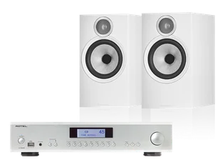Rotel A14 MKII (srebrny) + 606 S3 (biały) - Zestawy stereo - miniaturka - grafika 1