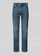 Spodnie męskie - Jeansy o kroju regular fit z 5 kieszeniami - miniaturka - grafika 1