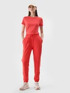 Dresy damskie - SPODNIE DAMSKIE 4FWMM00TTRO-F1138 CZERWONE 62S-XS - miniaturka - grafika 1