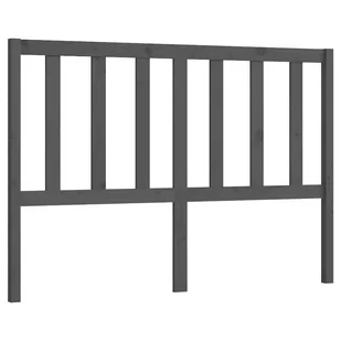 Lumarko Wezgłowie łóżka, szare, 146x4x100 cm, lite drewno sosnowe - Inne meble do sypialni - miniaturka - grafika 3