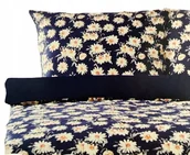 Pościel - Smukee Pościel Z Satyny Bawełnianej 220 X 200 Cm Kwiaty Niebieska 125 - miniaturka - grafika 1