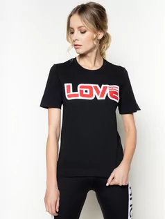 Koszulki i topy damskie - Love Moschino T-Shirt W4F152AM 3876 Czarny Regular Fit - grafika 1