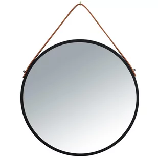 Czarne wiszące lustro Wenko Borrone, ø 40 cm - Lustra - miniaturka - grafika 1