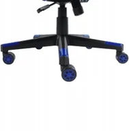 Fotele gamingowe - Fotel Gamingowy Biurowy Obrotowy Kubełkowy Krzesło Biurowe Czarno-Niebieski - miniaturka - grafika 1