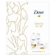 Zestawy kosmetyków damskich - Dove XMASS - Zestaw Yellow (Żel pod prysznic Nourishing Care 250ml + Deo Spray 150ml + Mydło 100 - miniaturka - grafika 1