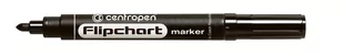 Centropen Marker FLIPCHART 8550 czarny okrągły - Markery permanentne - miniaturka - grafika 1
