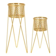 Kwietniki - Metalowe kwietniki 2 szt. ø 20 cm (wysokość 46 cm) Nat – Mauro Ferretti - miniaturka - grafika 1