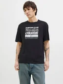 Koszulki męskie - Jack & Jones Koszulka "Porto" w kolorze czarnym - miniaturka - grafika 1