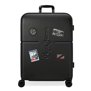 Pepe Jeans Klatka piersiowa średnia walizka, 48 x 70 x 28 cm, czarny/biały, 48x70x28 cms, Średnia walizka - Walizki - miniaturka - grafika 1