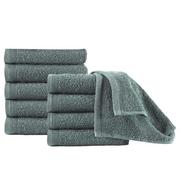 Ręczniki - vidaXL vidaXL Ręczniki hotelowe 10 szt., bawełna, 450 g/m, 30x50 cm, zielone - miniaturka - grafika 1