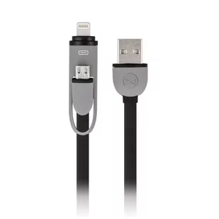 Forever USB micro-USB/Lightning 1M czarny - Kable USB - miniaturka - grafika 2