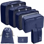 Akcesoria podróżnicze - Pojemny Podróżny Organizer Zestaw 7szt Walizki Torby Szafy siatki pranie - miniaturka - grafika 1