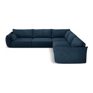 Narożniki - Ciemnoniebieski narożnik (z przestawnym narożnikiem) Vanda – Mazzini Sofas - miniaturka - grafika 1