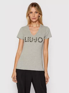 Koszulki i topy damskie - LIU JO T-Shirt WF1192 J5003 Szary Slim Fit - grafika 1