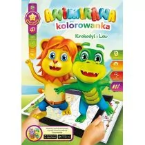 PANTA PLAST KOLOROWANKA A4/8 4D LEW I KROKODYL 27787 KD27787 - Zabawki kreatywne - miniaturka - grafika 1