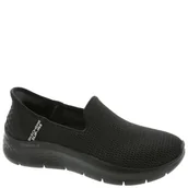 Trampki damskie - Skechers Damskie trampki wsuwane bez użycia rąk Go Walk Flex-Relish, Czarny, biały, 8 UK Narrow - miniaturka - grafika 1