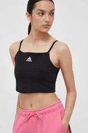 Koszulki sportowe damskie - adidas top damski kolor czarny - miniaturka - grafika 1